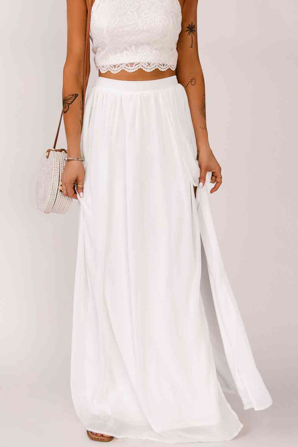 Chic Allure Split Maxi Skirt