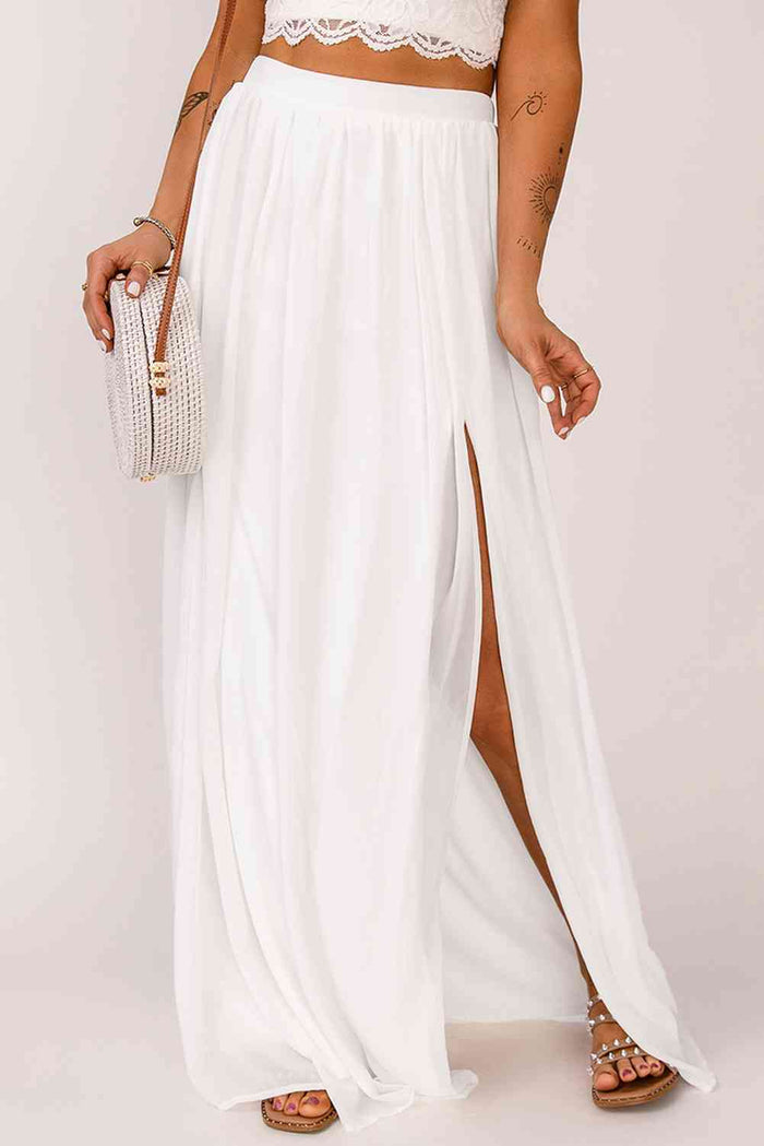 Chic Allure Split Maxi Skirt