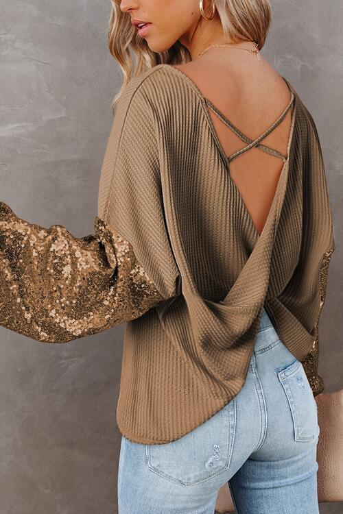 Sophisticated Sparkle Knit Blouse