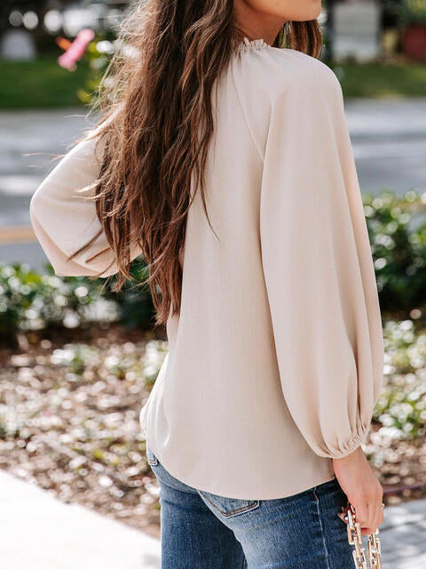 Elegant V-Neck Flow Blouse