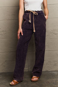 Elegant Midnight Navy Corduroy Trousers