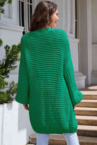 Elegant Cascade Open Front Cardigan