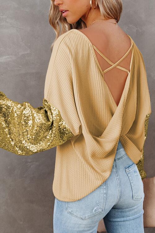 Sophisticated Sparkle Knit Blouse