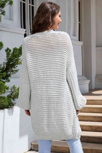 Elegant Cascade Open Front Cardigan