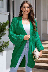 Elegant Cascade Open Front Cardigan