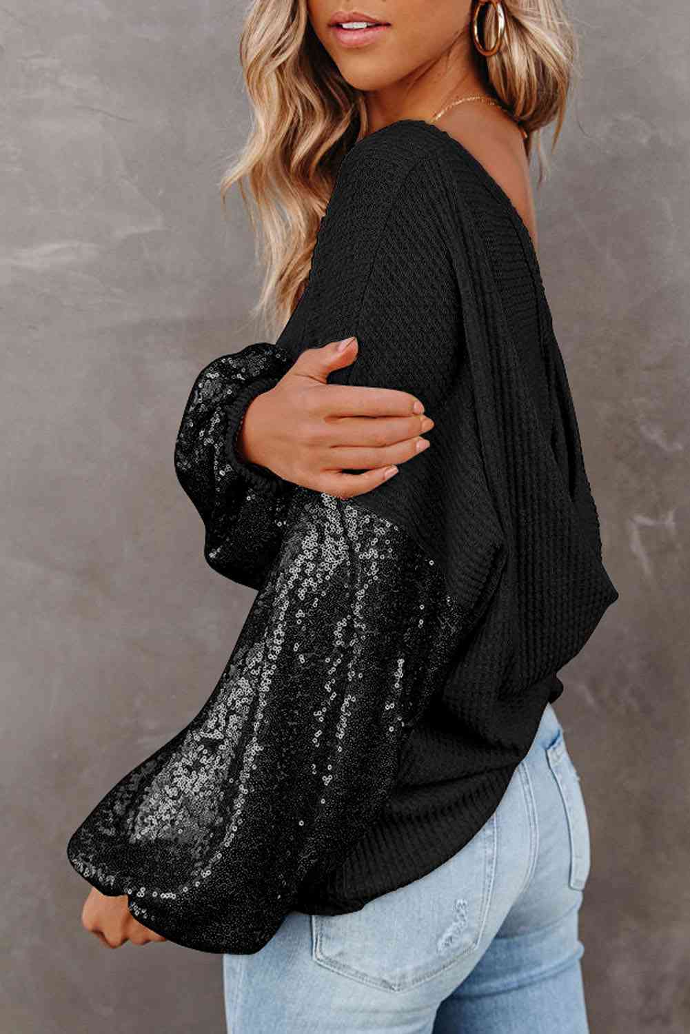 Sophisticated Sparkle Knit Blouse