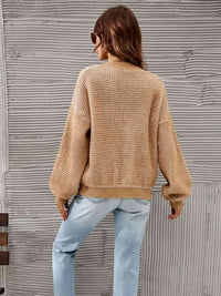 Cozy Elegance V-Neck Knit Cardigan