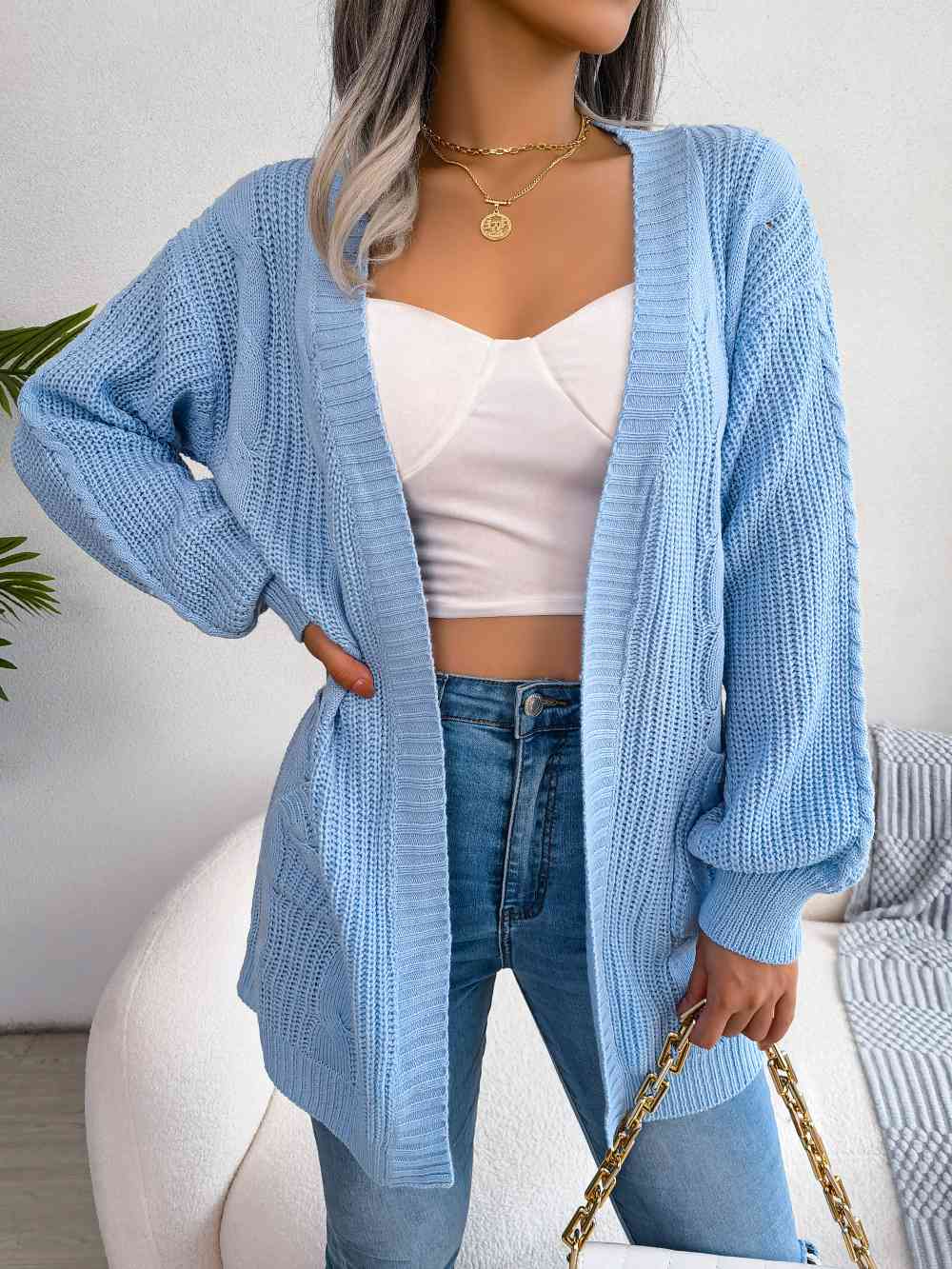 Cozy Charm Cable-Knit Cardigan