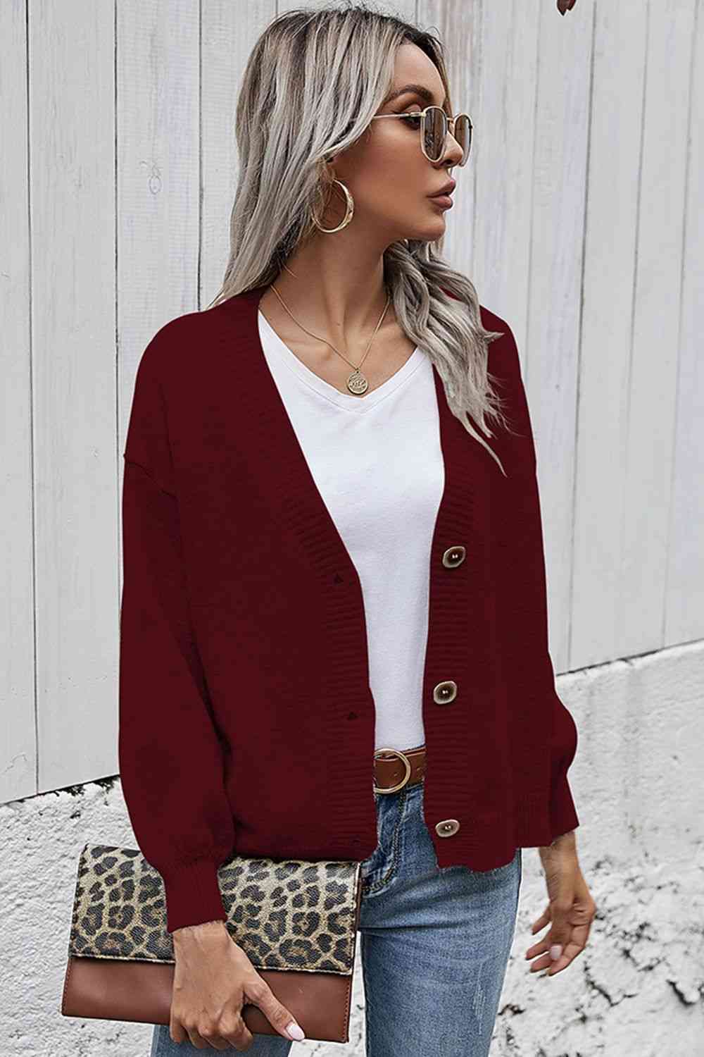 Chic Comfort V-Neck Knit Cardigan